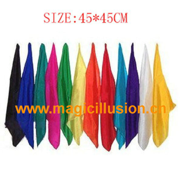 Magic colorful bandz Magic Tricks square real silk 45cm